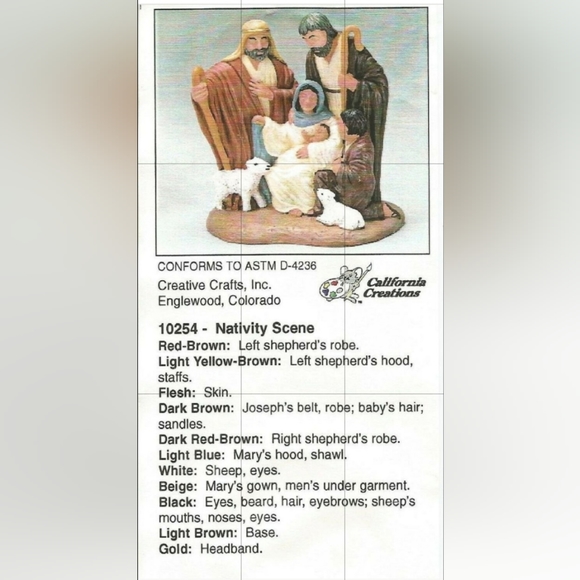 HP 😊 California Creations Nativity Scene Creative Crafts Art Project U Paint - Picture 7 of 12